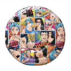 Cama inflable circular dec/arte pop 1.88m(6.2 pulg)