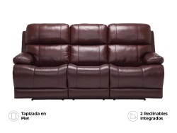 Sofá Reclinable Kenaston Eléctrico De Piel Color Café Marca Palliser