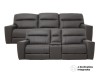 Sala Reclinable Indy De Piel Sofá Y Love Color Gris De Boal
