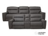 Sala Reclinable Indy De Piel Sofá Y Love Color Gris De Boal