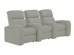 3 Sillones Reclinables Flicks Eléctrico Tipo Cine De Piel Con Led Y Porta Vasos Varios Colores Marca Palliser