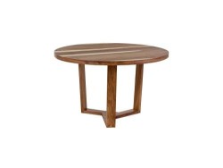 Mesa De Madera Gala Para 4 Personas Redonda Parota
