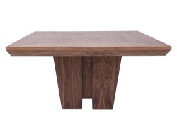 Mesa De Madera Siena Nogal Natural Para 8 Personas Cuadrada