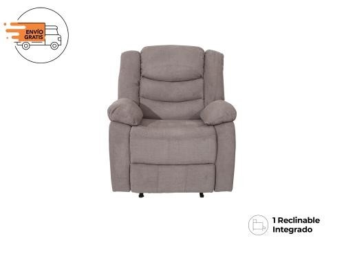 Sillón Reclinable Milán Eléctrico De Tela Color Taupe