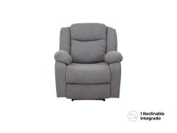 Sillón Reclinable Fargo Con Reposacabezas Eléctrico (Headrest)De Tela Color Gris