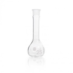 Matraz Volumétrico "A", Pared Reforzada, Boca Ancha, Sin Tapón 25 Ml