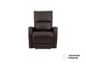 Sillón Reclinable Eléctrico Jermell De Piel Color Café