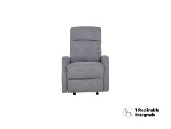 Sillón Reclinable con Mecedora Floyd Manual de Tela Color Gris