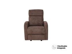 Sillón Reclinable con Mecedora Moore Manual de Tela Color Café