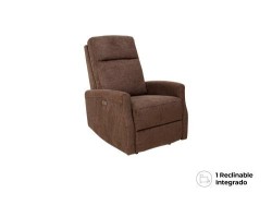 Sillón Reclinable Eléctrico Bonny de Tela Color Café
