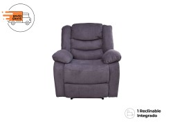 Sillón Reclinable Milán Eléctrico De Tela Color Godiva