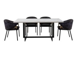 Comedor Agnes Con Cubierta De Cerámica Para 6 Personas