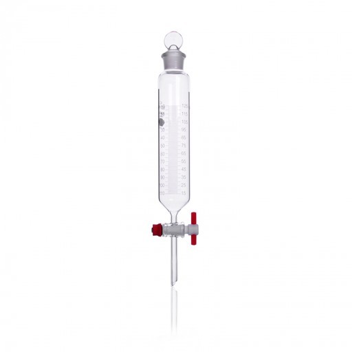 Embudo De Separación Cilíndrico, Tapón Vidrio, Llave Ptfe Graduado 250 Ml