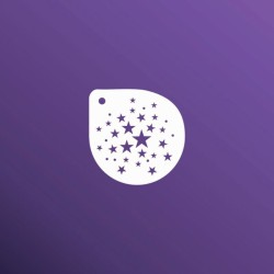 OBLEA 7cm TEXTURA ESTRELLAS RECTAS STSM041