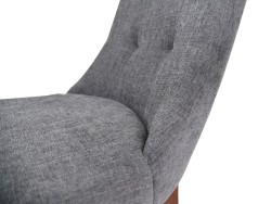 Comedor Star De Madera Para 8 Personas Rectangular, Mesa Y Sillas De Tela Gris
