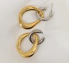 Aretes Arracada y Aro Oro-Plata 2y3