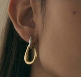 Aretes Arracada y Aro Oro-Plata 2y3