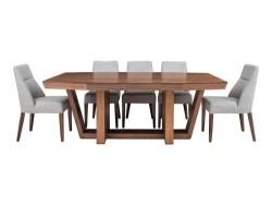Comedor Harlow De Madera Acabado Nogal Para 8 Personas