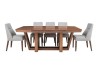 Comedor Harlow De Madera Acabado Nogal Para 8 Personas