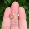 Aretes Arracada Zirconia Blanca Chapa de Oro Az146