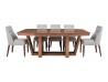 Comedor Harlow De Madera Acabado Nogal Para 8 Personas