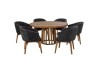 Comedor Baxter De Nogal Para 6 Personas
