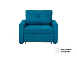 Sillón Mane De Tela Color Aqua