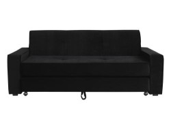 Sofá Cama Confort De Tela Color Negro