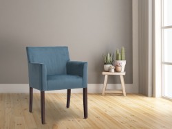 Sillón Individual Starlight De Tela Color Azul