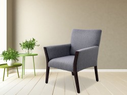 Sillón Individual Ducati De Tela Color Gris