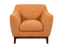 Sillón Individual Fest De Tela Color Nuez Marca Boal