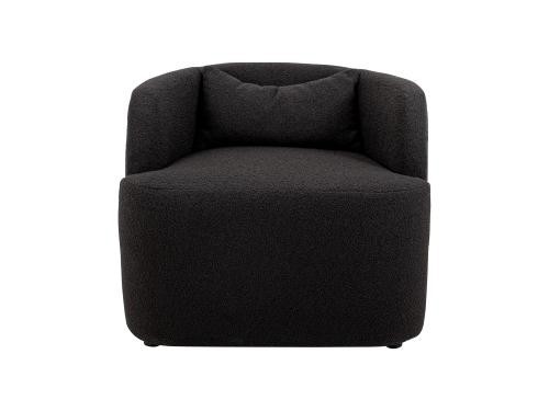 Sillón Irlanda De Tela Color Gris Obscuro