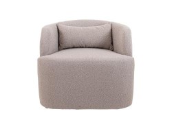 Sillón Irlanda De Tela Color Gris Claro