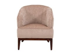 Sillón Individual Gap De Tela Color Café Marca Boal