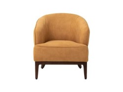 Sillón Individual Gap De Tela Color Amarillo Marca Boal