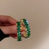 Aretes Arracadas Cristal Verde 1D3