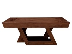 Mesa De Centro Logger De Madera Okume Acabado Nogal