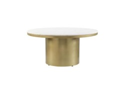 Mesa De Centro Daschanelle Color Dorada Marca Zuo