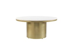 Mesa De Centro Daschanelle Color Dorada Marca Zuo