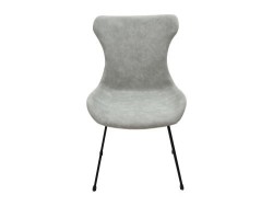 Silla Asis De Metal De Tela Color Gris