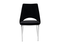 Silla Austin De Metal De Tela Color Negro