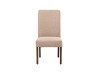 Silla Salvatore De Madera Acabado Nogal De Tela Color Beige