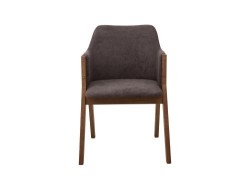 Silla Balik De Madera De Tela Color Café