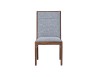 Silla Sorrento De Madera Acabado Tzalam De Tela Color Gris