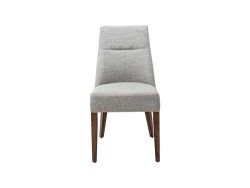 Silla Harlow De Madera Acabado Nogal De Tela Color Gris