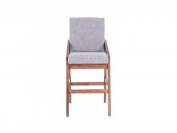 Banco Livenzza De Madera Tela Color Gris