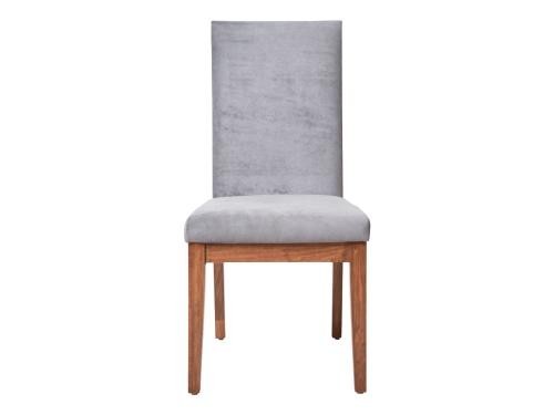 Silla Siena De Madera Tzalam Natural De Tela Color Gris