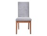 Silla Siena De Madera Tzalam Natural De Tela Color Gris