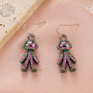 Aretes Astronauta Metalicos Tornasol LU