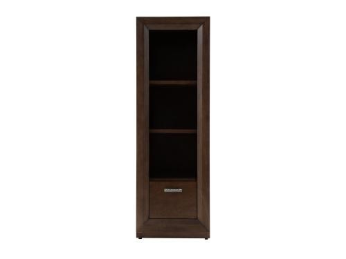 Librero Enzo De Madera Color Dark Brown Con Cajón